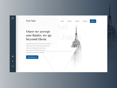 No Limit - Website Header Concept