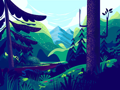 Mountain Landscape Illustration