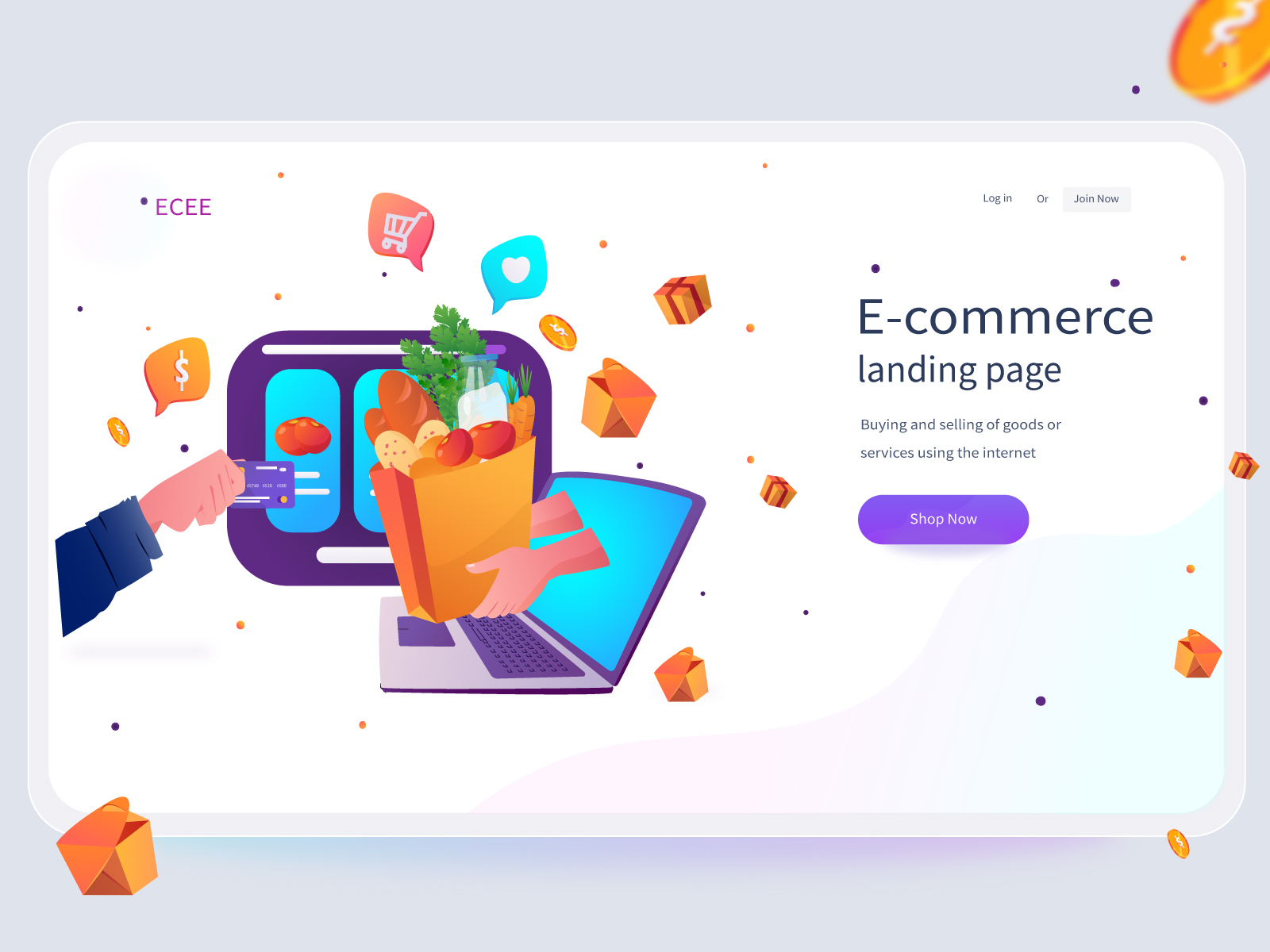 E-commerce online shopping - landing page by Barkat Ayesha for ...