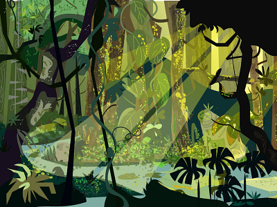 Forest Background Illustration