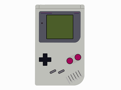 Flat Design Game Boy Illustration