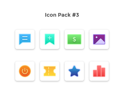 Icon Pack 3 adobe illustrator art clean design gradient graphic design icon icon design icon set iconography icons illustration illustrator minimal vector