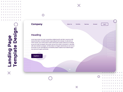 Landing Page Template clean design flat graphic design illustrator landingpage minimal ui ux vector webdesign