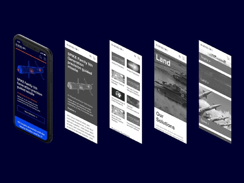 Rafael Dynamic Defense animation home page ui user experience ux ux design