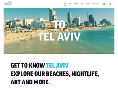 Visit Tel Aviv Website home page tel aviv ui user experience user interface ux design website website design