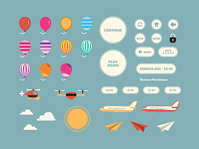 Balloon Kit - Flat Game Assets