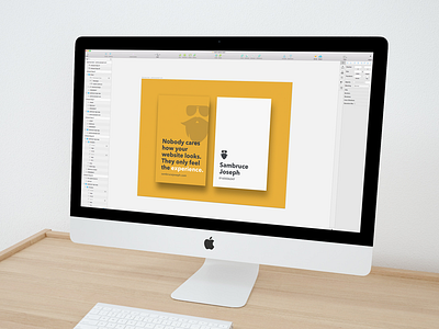 Designing My Business Card - WIP branding business business card business cards card icon illustration logo personal print simple yellow