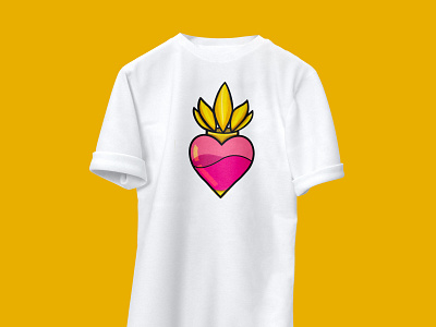 T-shirt design color digital digital illustration digital painting digitalart gold graphic graphicdesign heart illustration illustrator mockup pink print procreate procreateapp tshirt