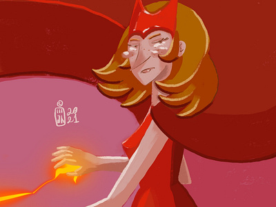 Scarlet witch character design character design digital digital painting illustration illustrator procreate scarlet witch