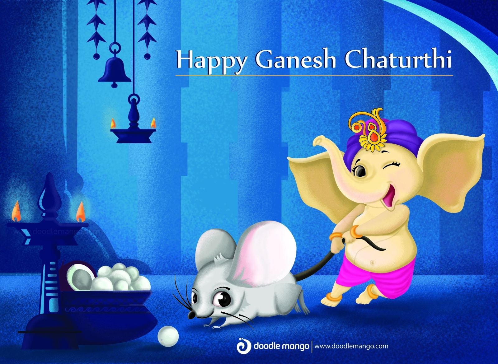 Ganesh Chaturthi Illustration by Doodle Mango on Dribbble