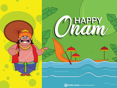 Happy Onam - DoodleMango animation art beauty creative art creative illustration digital art illustration onam vector vector graphic