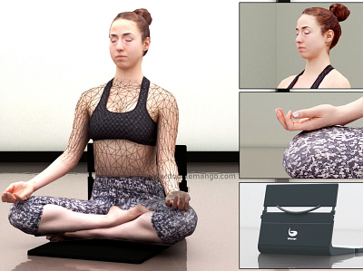 Blissage - 3d Working Snaps 3d 3d animation 3d art animation design illustration yoga yoga mat yoga pose