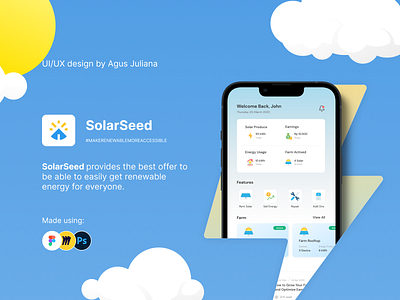 SolarSeed : Renewable Energy App Design design graphic design mobile app design mobileapp renewable renewableenergy solar solarenergy ui uiux vector