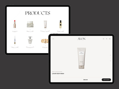 AVON REDESIGN CONCEPT avon beauty catalog cosmetics e commerce make up menu product page redesign shop ui ux web design
