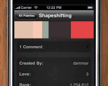 Palette Details color colorschemer colourlovers iphone palette