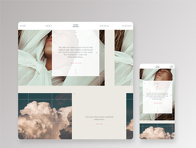 Beauty of nature art clouds design fashion grid grid design landing landing design landing page design landingpage layot minimal minimalism minimalistic nature simple webdesign website white