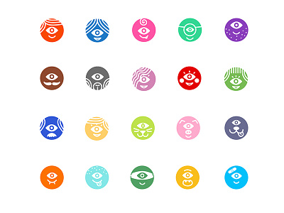 Profile Pics app avatar cat colorful dog dots flat icon identity illustration pig profile