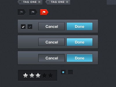 UI Kit active button check dark flag freebie gradient hover psd radio ressource texture ui user interface