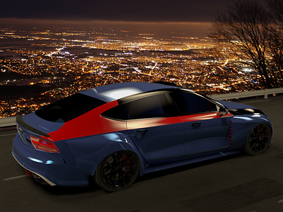 Audi RS7 at night