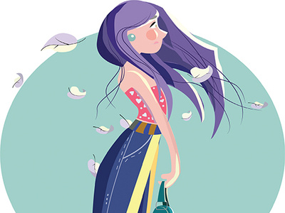 Girl With Long Hair1 design illustration vector