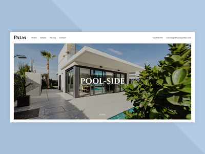 Luxury Villa Concept hero holiday property ui ux villa web design