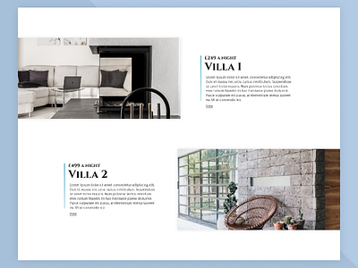 Luxury Villa Concept - Pricing holiday pricing product property ui ux villa web design