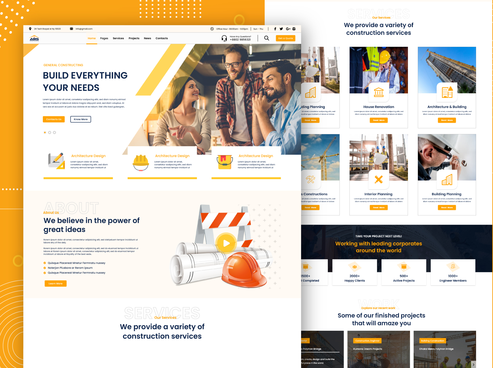 Construction Web UI/UX Design by Md. Al Amin on Dribbble