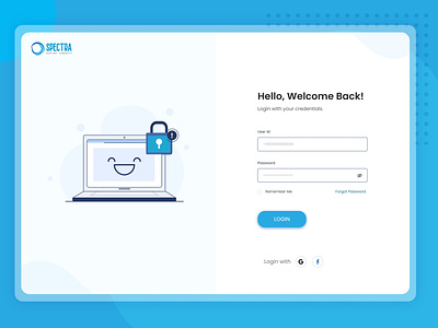 SPECTRA - Login in Page design login login ui design login user interface modern ui design prototype registration page sign in sign up sign up ui design signin ui design trend 2021 trend 2022 trendy design ui user experence user interface ux