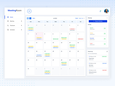 Meeting Room-Booking Dashboard UI