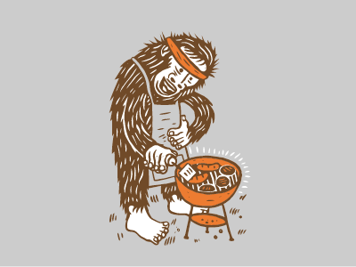 Sasquatch Shirt Design II for Lucky Monkey art illustration joshquick lucky missoula montana quickjosh tshirt yetti