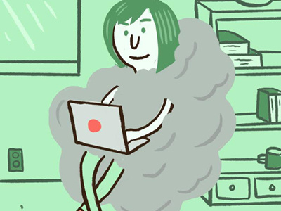 Blog Illustration for Submittable by Josh Quick illustration joshquick quickjosh weed writing