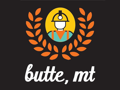 Icon for Butte, MT film festival butte icon joshquick leaves logo miner montana quickjosh symbol