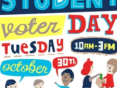 Voter Day Poster design illustration joshquick montana quickjosh typography