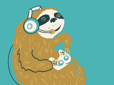 Sloth software graphic by Josh Quick on Dribbble