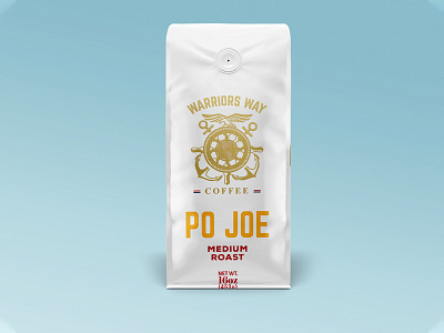 Warriors Way Coffee PO Joe branding coffee packaging design logo packaging design