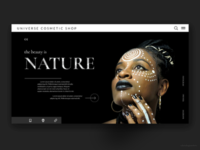 Cosmetic Shop – Website – First Page