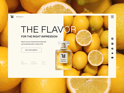 PERFUME WEBINAR CONCEPT concept design interface perfume ui web web design webinar website yellow