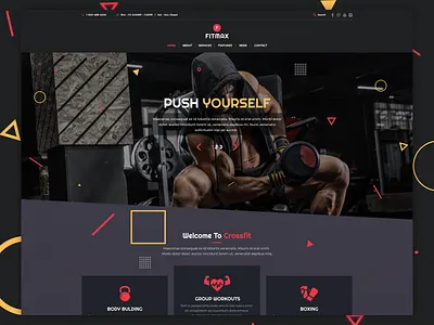 FitMax | Fitness, Gym and Crossfit WordPress Theme aftereffects crossfit css design envato figma fitness gym helvetica html illustration illustrator photoshop sport themeforest ui ux web website wordpress