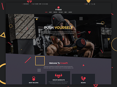 FitMax | Fitness, Gym and Crossfit WordPress Theme aftereffects crossfit css design envato figma fitness gym helvetica html illustration illustrator photoshop sport themeforest ui ux web website wordpress