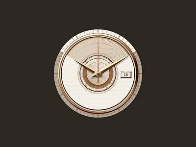 Design challenge #002 - Watch face circle clock luxury watch white
