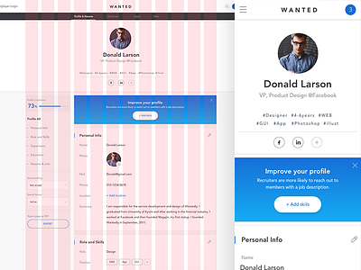 Recruit web Profile design