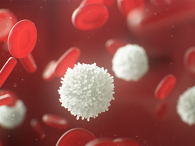 White Cells Blood Cells blood cells cinema4d medical medicine octane red vessel