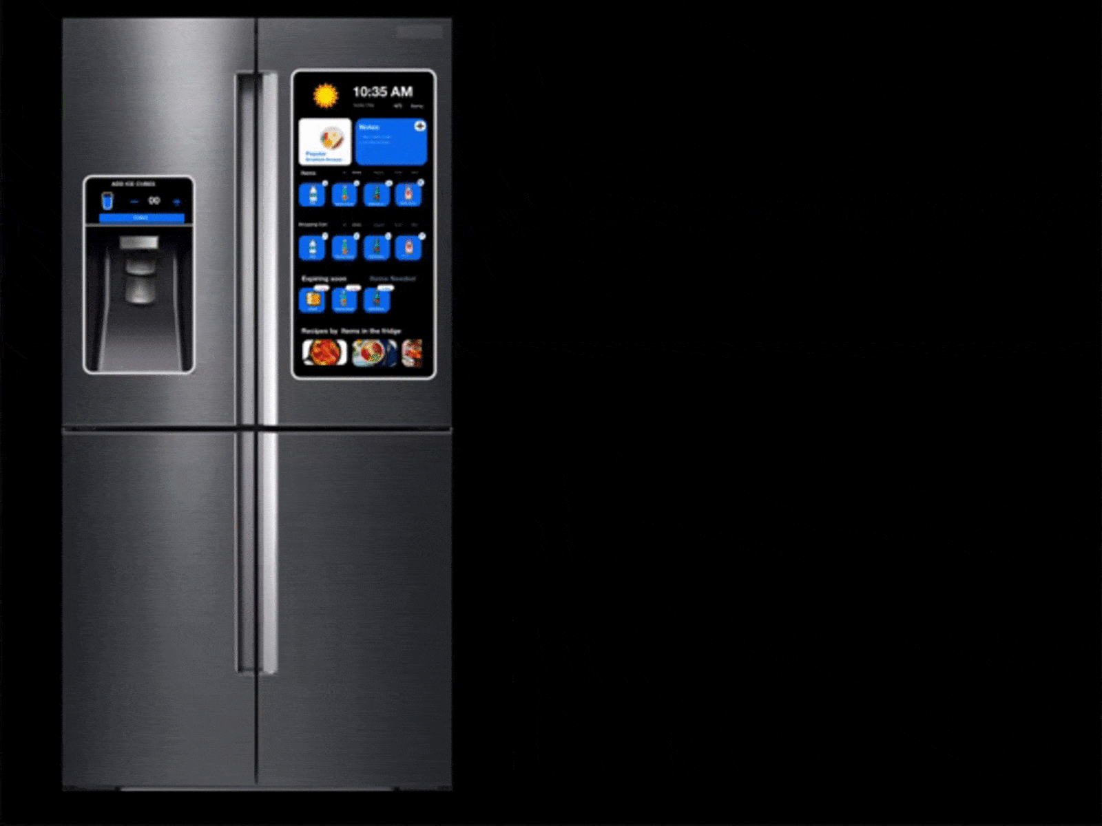 Smart Fridge Concept adobexd concept design concept of smart fridge design product design smart fridge concept smarthome theneelofficial ux uxd uxdesign xd