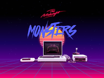 The Midnight — Monsters cover art retro wave shynthwave the midnight