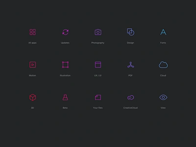 Adobe CC iconset adobe adobe cc icons iconset ui