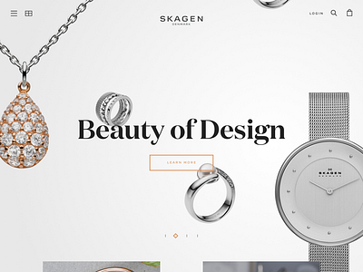 Skagen home page layout product page skagen ui watch website