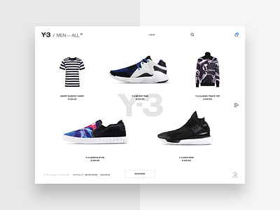 Adidas Y-3 Products page