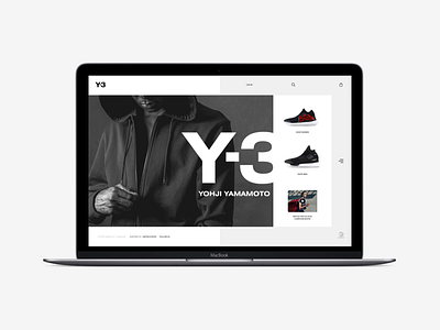 Adidas Y-3 Home page adidas fashion layout ui webshop website y 3