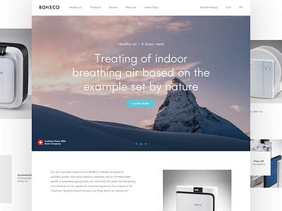 Boneco Home boneco clean layout minimal ui website