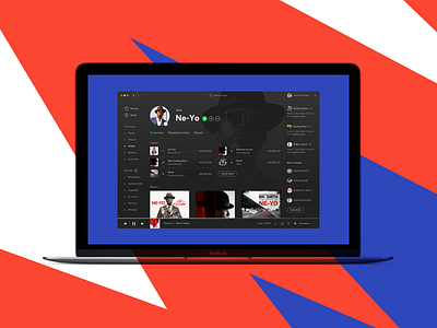 Spotify Facelift Artist app application interface spotify ui